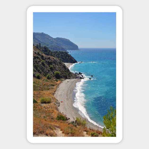 Alberquillas Beach Costa Del Sol Spain Sticker by AndyEvansPhotos